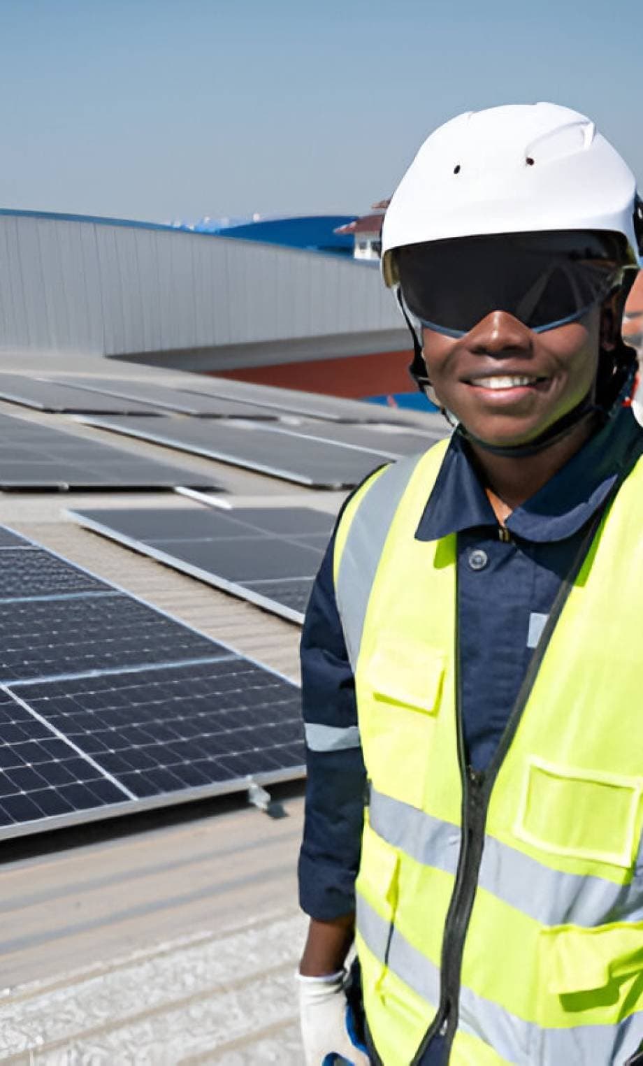 A Boost Power engineer on a rooftop solar installation